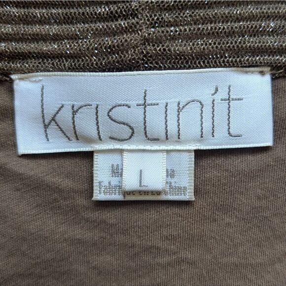 Kristinit Metallic Sheer Blouse Whimsigoth Office Siren Feminine Romantic L - Picture 2 of 10